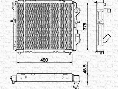 Magneti Marelli 350213227000 - Радиатор, охлаждение двигателя autospares.lv