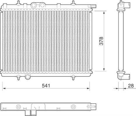 Magneti Marelli 350213797000 - Радиатор, охлаждение двигателя autospares.lv