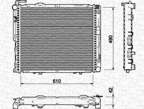 Magneti Marelli 350213747000 - Радиатор, охлаждение двигателя autospares.lv