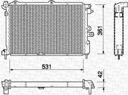 Magneti Marelli 350213754000 - Радиатор, охлаждение двигателя autospares.lv