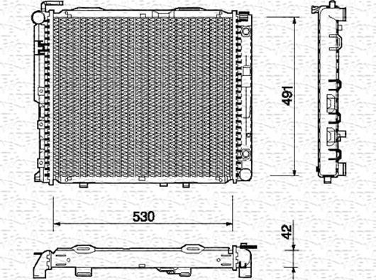 Magneti Marelli 350213763000 - Радиатор, охлаждение двигателя autospares.lv