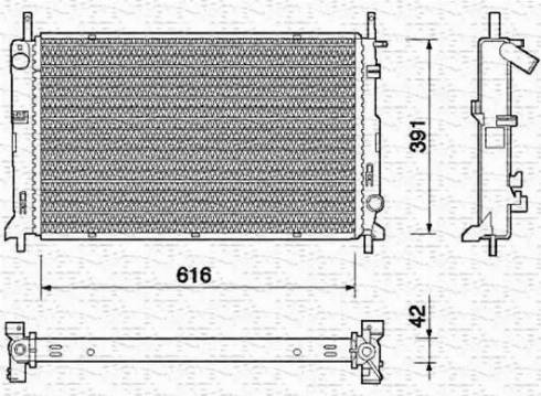 Magneti Marelli 350213716000 - Радиатор, охлаждение двигателя autospares.lv