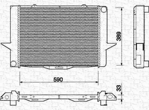 Magneti Marelli 350213713000 - Радиатор, охлаждение двигателя autospares.lv