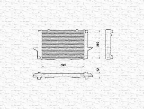 Magneti Marelli 350213789000 - Радиатор, охлаждение двигателя autospares.lv