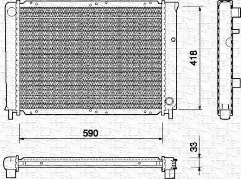 Magneti Marelli 350213735000 - Радиатор, охлаждение двигателя autospares.lv