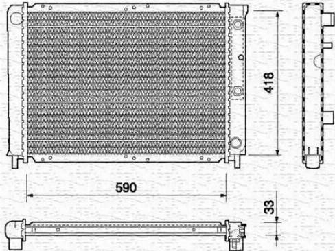 Magneti Marelli 350213736000 - Радиатор, охлаждение двигателя autospares.lv