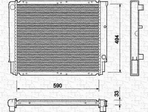 Magneti Marelli 350213733000 - Радиатор, охлаждение двигателя autospares.lv