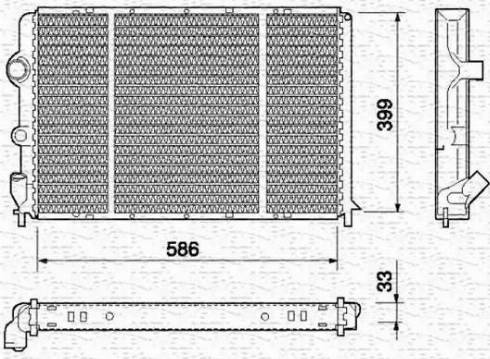 Magneti Marelli 350213737000 - Радиатор, охлаждение двигателя autospares.lv