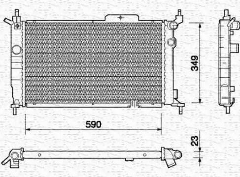 Magneti Marelli 350213729000 - Радиатор, охлаждение двигателя autospares.lv