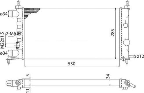 Magneti Marelli 350213776003 - Радиатор, охлаждение двигателя autospares.lv