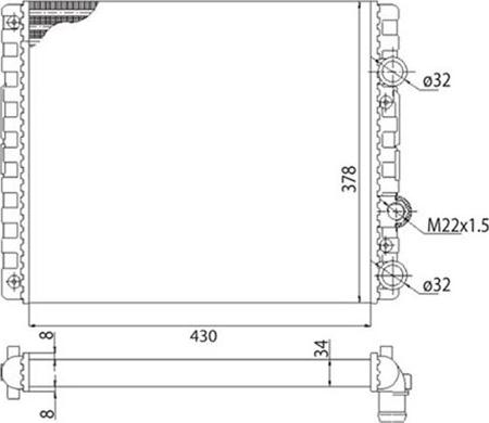 Magneti Marelli 350213778003 - Радиатор, охлаждение двигателя autospares.lv