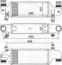 Magneti Marelli 351319204930 - Интеркулер, теплообменник турбины autospares.lv