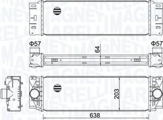 Magneti Marelli 351319204760 - Интеркулер, теплообменник турбины autospares.lv