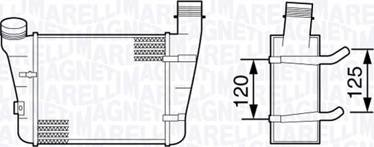 Magneti Marelli 351319203410 - Интеркулер, теплообменник турбины autospares.lv