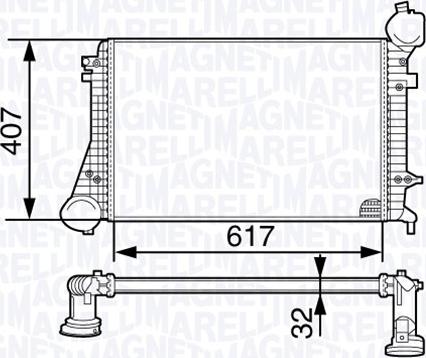 Magneti Marelli 351319202670 - Интеркулер, теплообменник турбины autospares.lv