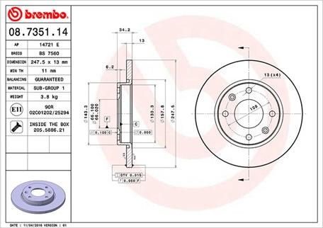 Magneti Marelli 360406040800 - Тормозной диск autospares.lv