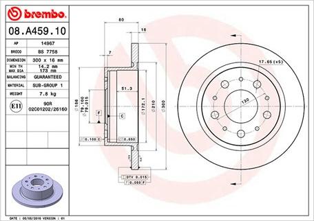 Magneti Marelli 360406089600 - Тормозной диск autospares.lv