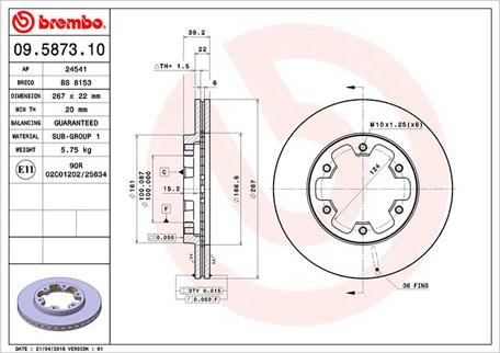 Magneti Marelli 360406034800 - Тормозной диск autospares.lv