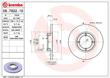 Magneti Marelli 360406020200 - Тормозной диск autospares.lv