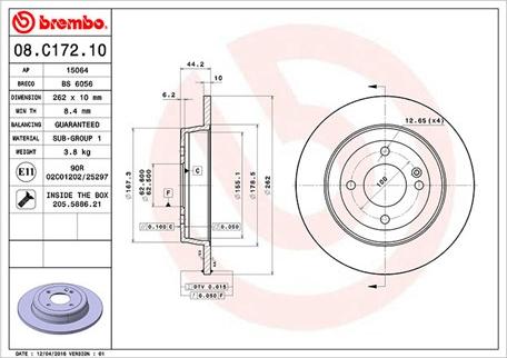 Magneti Marelli 360406121500 - Тормозной диск autospares.lv