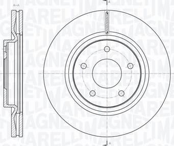 Magneti Marelli 361302040566 - Тормозной диск autospares.lv