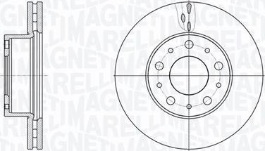 Magneti Marelli 361302040801 - Тормозной диск autospares.lv