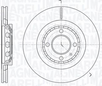 Magneti Marelli 361302040304 - Тормозной диск autospares.lv