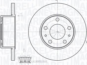 Magneti Marelli 361302040255 - Тормозной диск autospares.lv