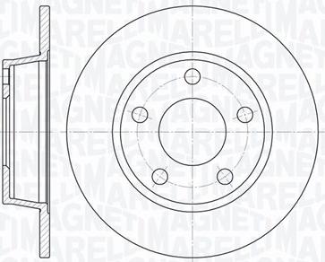 Magneti Marelli 361302040281 - Тормозной диск autospares.lv