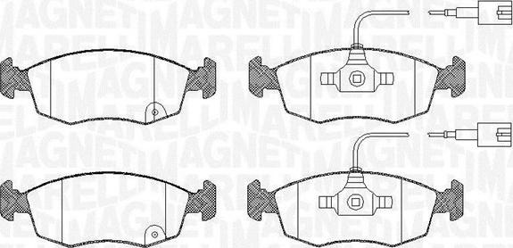 Magneti Marelli 363916060440 - Тормозные колодки, дисковые, комплект autospares.lv