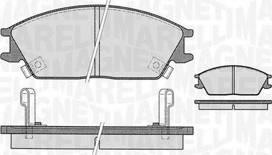 Magneti Marelli 363916060459 - Тормозные колодки, дисковые, комплект autospares.lv