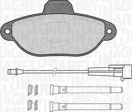 Magneti Marelli 363916060455 - Тормозные колодки, дисковые, комплект autospares.lv