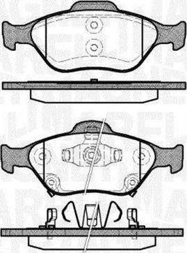 Magneti Marelli 363916060404 - Тормозные колодки, дисковые, комплект autospares.lv