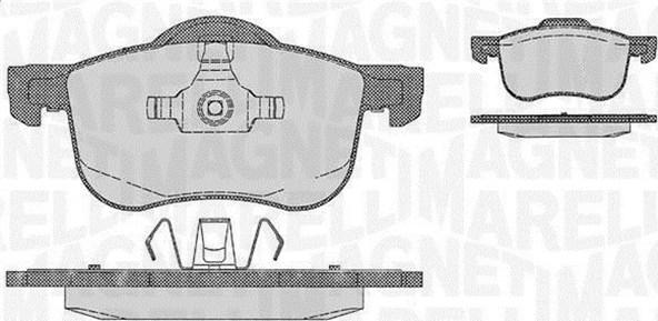 Magneti Marelli 363916060422 - Тормозные колодки, дисковые, комплект autospares.lv