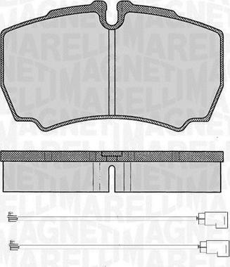 Magneti Marelli 363916060474 - Тормозные колодки, дисковые, комплект autospares.lv