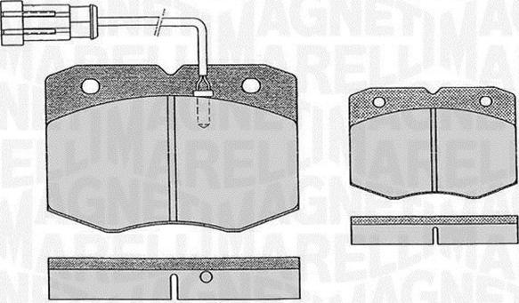 Magneti Marelli 363916060476 - Тормозные колодки, дисковые, комплект autospares.lv