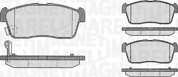 Magneti Marelli 363916060470 - Тормозные колодки, дисковые, комплект autospares.lv