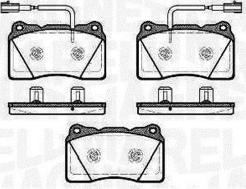 Magneti Marelli 363916060501 - Тормозные колодки, дисковые, комплект autospares.lv