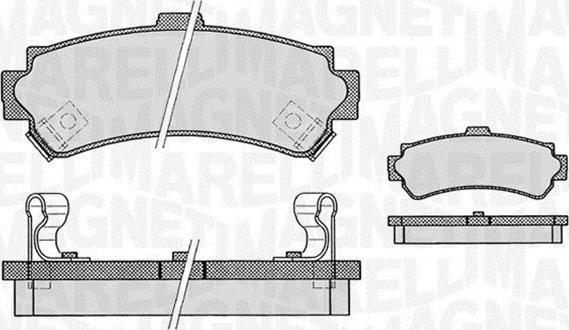 Magneti Marelli 363916060519 - Тормозные колодки, дисковые, комплект autospares.lv