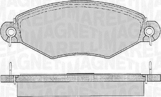 Magneti Marelli 363916060512 - Тормозные колодки, дисковые, комплект autospares.lv