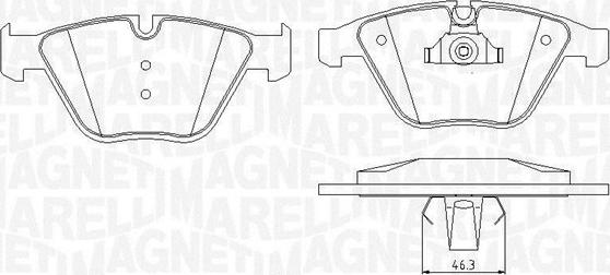 Magneti Marelli 363916060581 - Тормозные колодки, дисковые, комплект autospares.lv