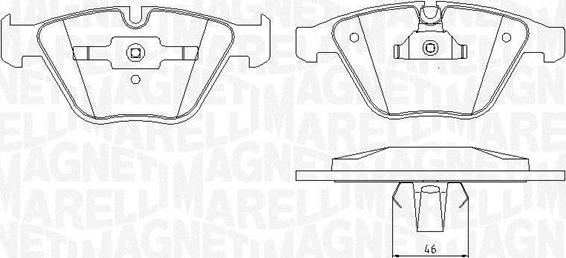 Magneti Marelli 363916060583 - Тормозные колодки, дисковые, комплект autospares.lv