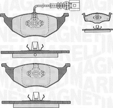 Magneti Marelli 363916060536 - Тормозные колодки, дисковые, комплект autospares.lv