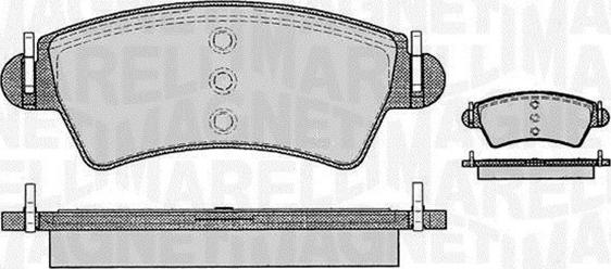 Magneti Marelli 363916060538 - Тормозные колодки, дисковые, комплект autospares.lv