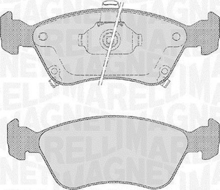 Magneti Marelli 363916060532 - Тормозные колодки, дисковые, комплект autospares.lv