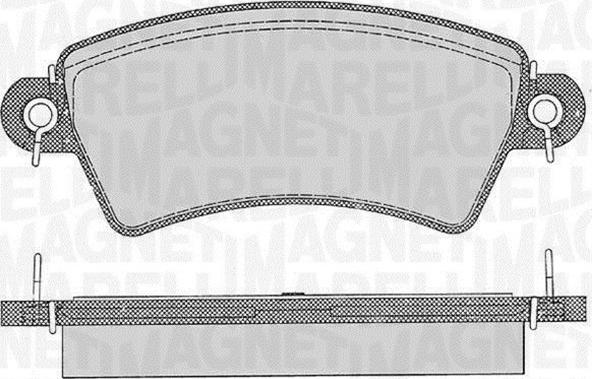 Magneti Marelli 363916060537 - Тормозные колодки, дисковые, комплект autospares.lv