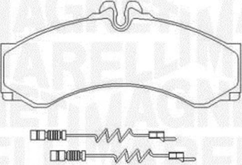 Magneti Marelli 363916060525 - Тормозные колодки, дисковые, комплект autospares.lv