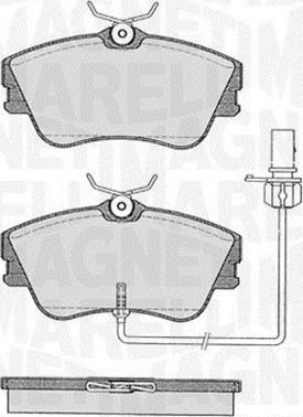 Magneti Marelli 363916060528 - Тормозные колодки, дисковые, комплект autospares.lv