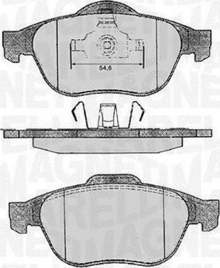 Magneti Marelli 363916060571 - Тормозные колодки, дисковые, комплект autospares.lv