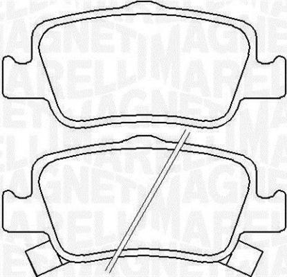 Magneti Marelli 363916060666 - Тормозные колодки, дисковые, комплект autospares.lv